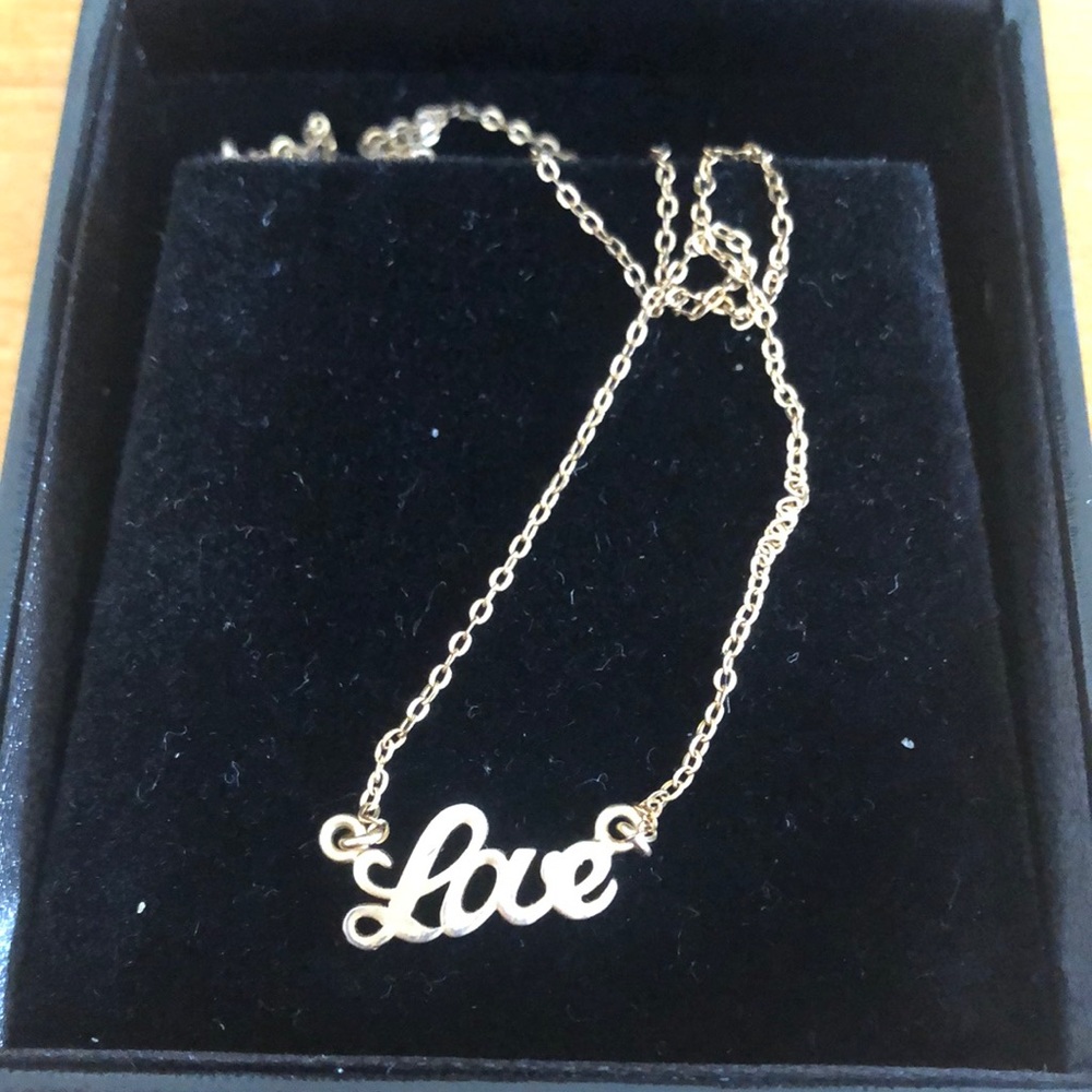 Gold toned Love Necklace